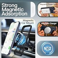 JETech Matte Magnetische Hülle für iPhone 17 Pro, Schwarz – Ansicht 3