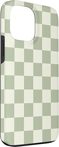 Miniatura 3 de Funda clásica Checkered Checker Checkerboard Light Sage Green para iPhone 13 Pro Max