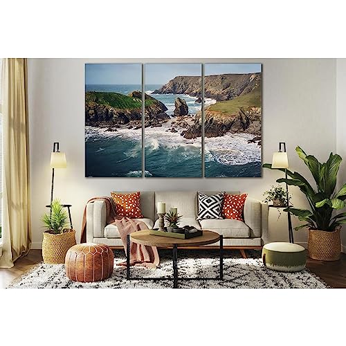Impression sur toile Big Waves ZELLART tableau 3 panneaux 180x120cm