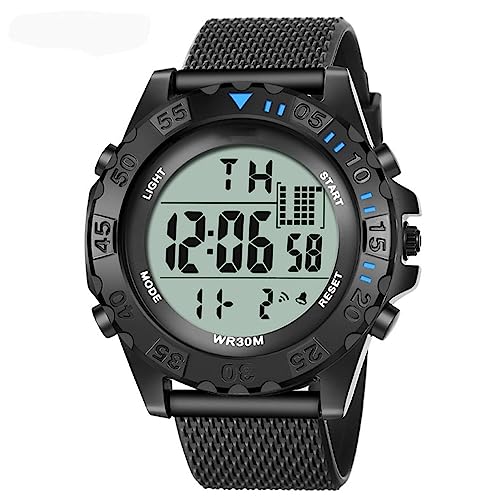 Digitale Sportuhr für Kinder, Mädchen, Jungen, multifunktional, wasserdicht, Chronograph für den Außenbereich, blau, Armband
