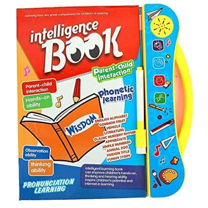 Intelligence Sound Book Learning Cards for Children,English Letters & Words Learning Book,Activities with Numbers,Shapes Learning Book for Toddlers for Language Skills