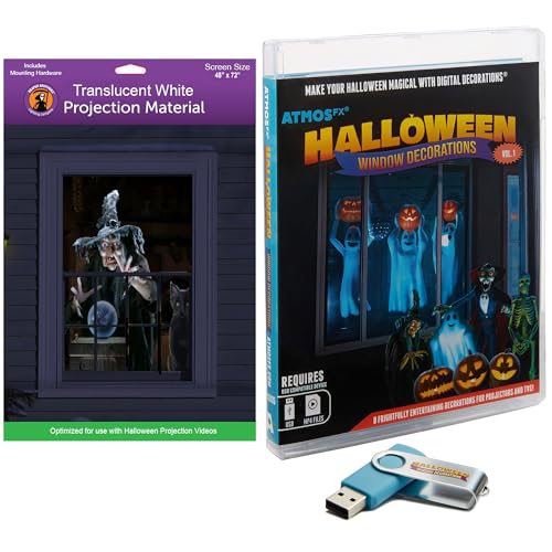 Decoración digital Halloween kit Reaper Brothers efectos AtmosFX pantalla holográfica ventanas