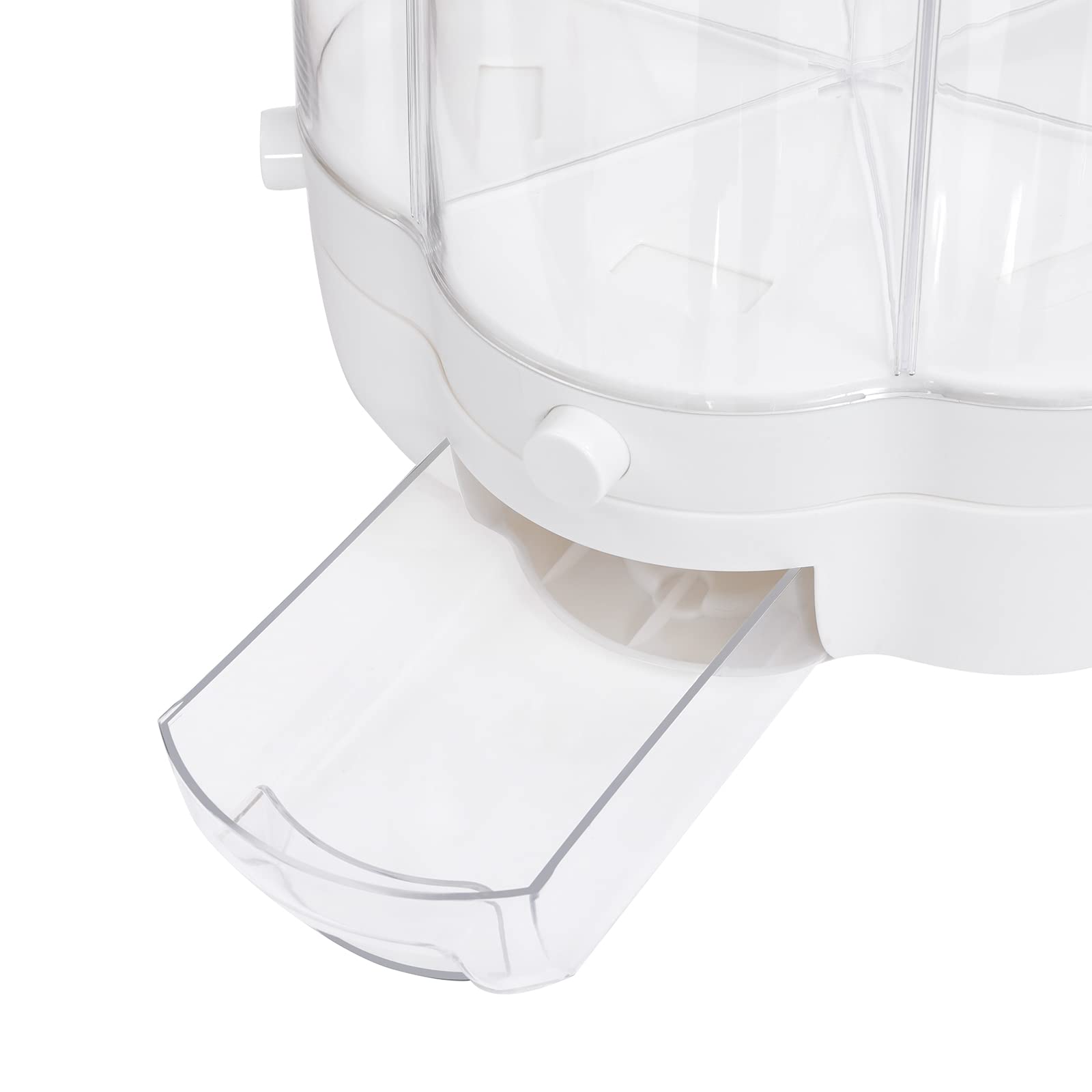 Dispenser di riso, 6 in 1 contenitore rotante per cereali, contenitore trasparente girevole a 360°, contenitore sigillato per riso, fagioli, regalo (12,5 kg)