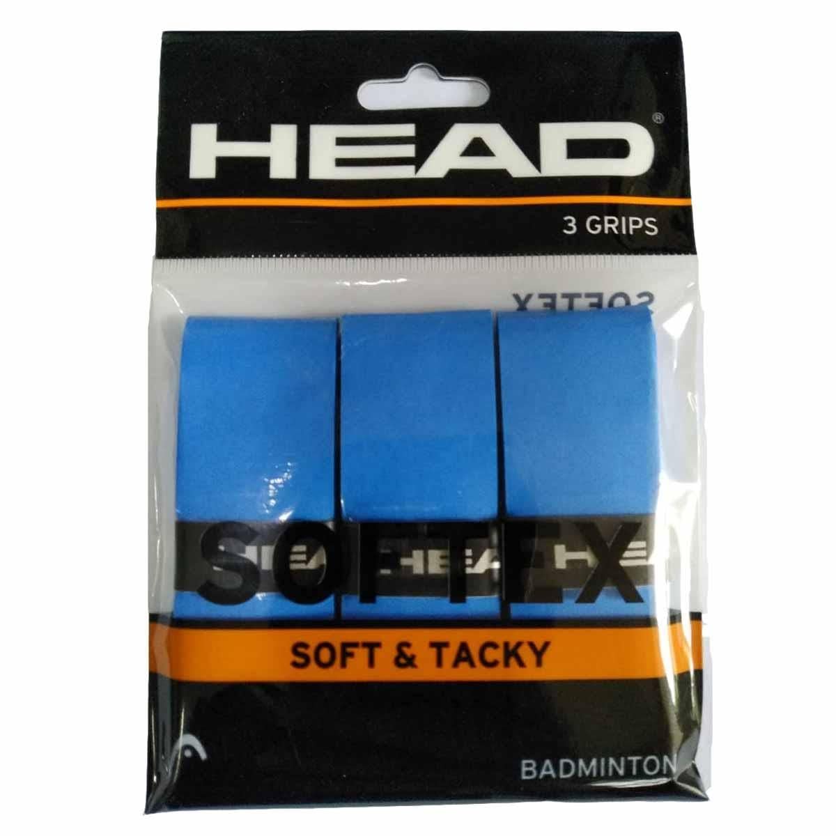 HEAD Softex Badminton Over Grip, Colour - Blue, (Pack of 3)-image-4