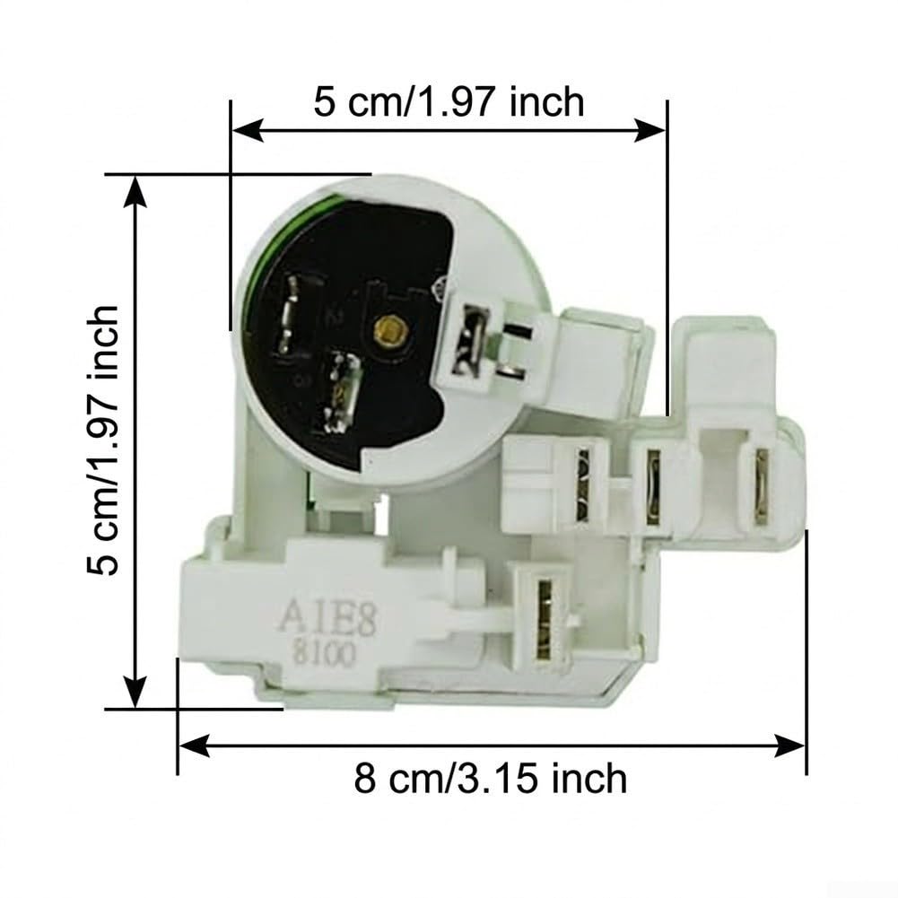 para relé para ptc para Compresor Nevera para haier 8100ZEM90-130-74 Protector Sobrecarga Arrancador Frigorífico Control Temperatura 8x5x5cm
