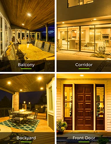 Image of L LOHAS LED Yellow Bug Light Bulbs Outdoor, Non-Attracting, E26 Base, BR30 | 65W Equivalent BR30 Bug Flood Lights Bulbs for Outside, 11W Amber Porch Lights, Non-Dimmable, for Patio Deck Backyard, 3 Pack