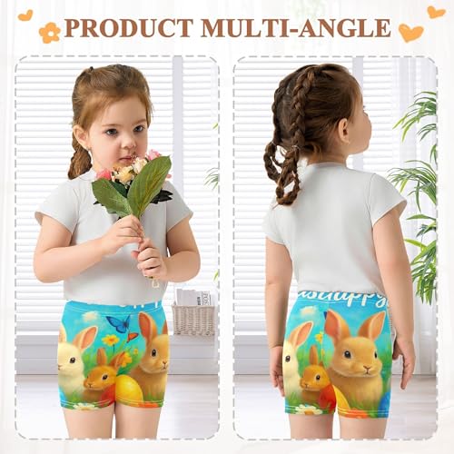 Cotton Under Skirt Shorts Floral Cute Rabbits Eggs Flowers Toddler Biker Shorts Girls 4t Summer Clothes4