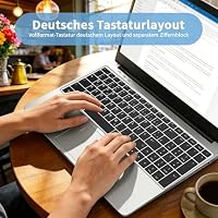 JHHBHV Laptop Windows 11 mit Deutsche Tastatur, 15.6 Zoll Notebook 5205U 4GB RAM 128GB SSD (512GB Unterstützt) 5000mAh mit 1 Year Office 365 – Ansicht 2