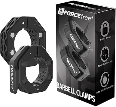 Quick Release Olympic Barbell Collars 2" Pair - Non-Slip Weightlifting Barbell Clips for Secure Powerlifting, Home & Gym - High-Strength Metal Bar Clamps Magnetic