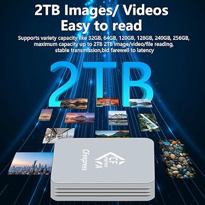 CERRXIAN CFexpress Type A Card Reader, USB 3.1 Gen 2 CF Express Type A Card Reader,Transfer Speeds Up to 10Gbps, Compatible with Windows/Mac/iOS/Android