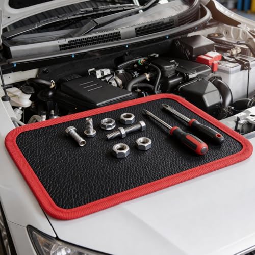 Flexible Magnetic Tool Mat, 12.8" x9.5" Non-Slip Magnetic Tool Organizer by nowcamp - Used condition - Image 4