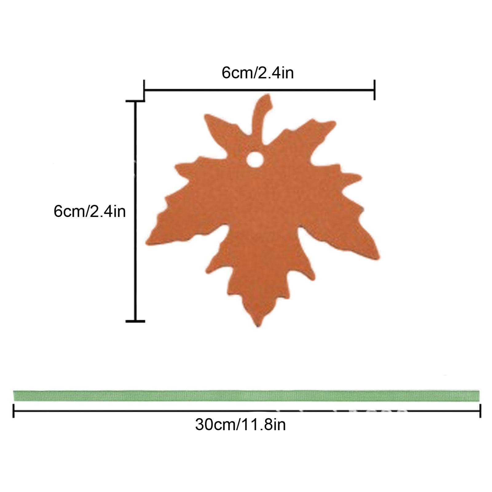 Lot De 50 étiquettes Cadeaux Sur Le Thème De L'automne - 5,1 X 5,8 Cm - Avec Ficelle Kraft - Pour Remerciements, Cadeaux, Décorations