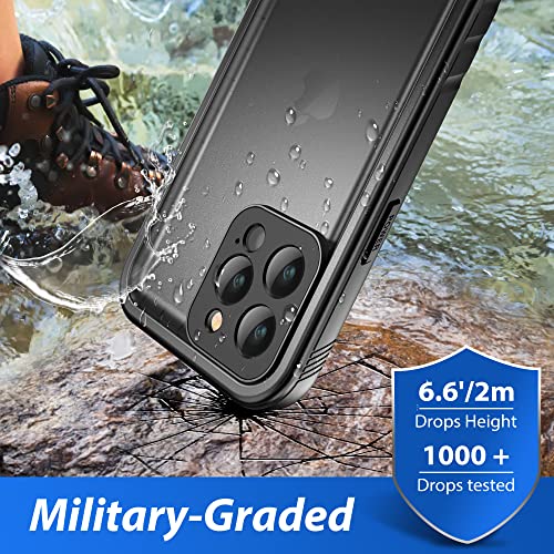 Sportlink Design For Iphone 13 Pro Max Waterproof Case - Shockproof Dustproof Phone Case With Screen Protector For Iphone 13 Pro Max, Full Body Protective Case For Iphone 13 Pro Max Cover 6.7'' Black #TOP2