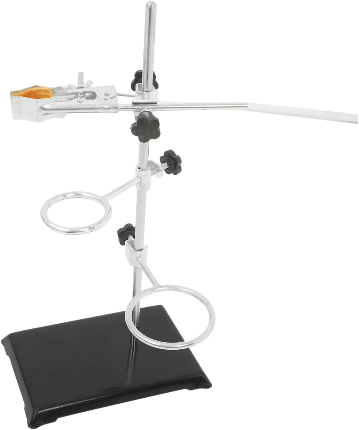 KICHOUSE Chemistry Lab Equipment Flask Stand Clamp Heavy Duty Base for Beakers Test Tubes Ring Stand