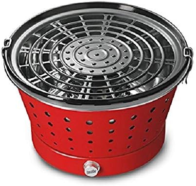 Bruzzzler Grillerette Classic, Smokeless Barbecue for Outdoor Use and Garden Parties, with Large Grill and Infinitely Variable Air Supply Regulation, Camping Barbecue, Mini Barbecue, 35 cm Diameter