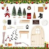 Wichteltür Set mit digitalem Handbuch als rundum sorglos Paket: Wichtelstreiche, Wichtelbriefe, Wichteltür - Miniatur Wichtel Zubehör - Weihnachtswichtel Komplettset - Adventskalender 2022 Kinder