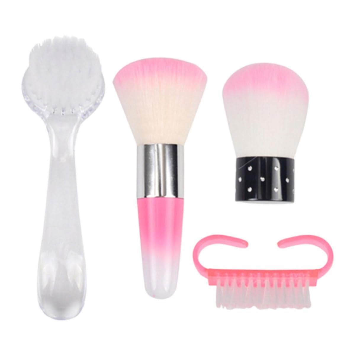 Professional Nail Cleaning Brush Set for Nail Art with Strong Cleaning and Gentle on Skin Plastic Material Accessory and Manicure Use
