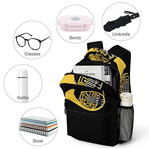 French Horn Travel Backpack Casual Sports Bag Oxford Cloth Suitable For Study Shopping Traveling Camping #TOP3