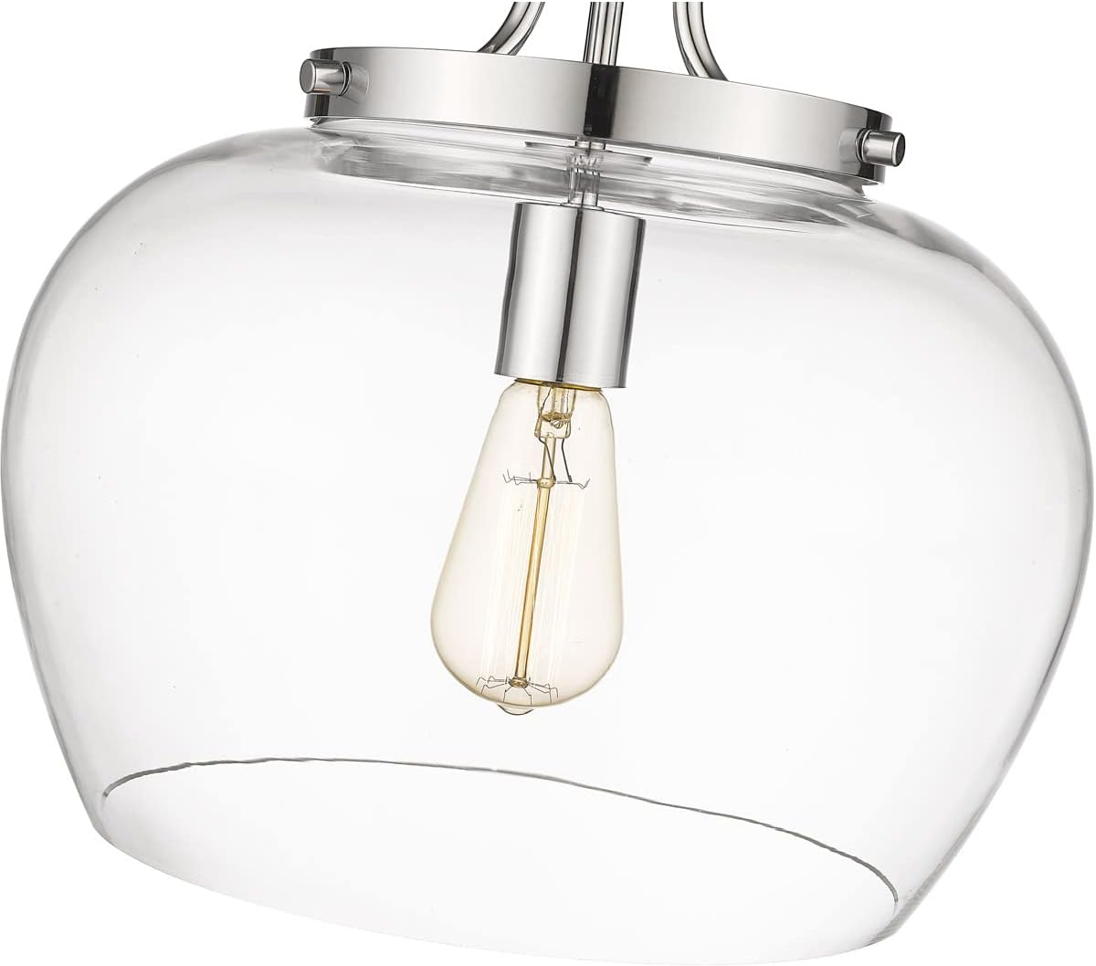 Z-Lite 473SF13-CH Joliet Semi Flush, 1-Light 100 Watts, Chrome