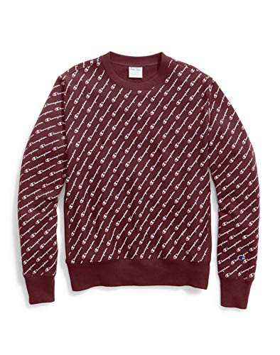 Champion Reverse Weave Logo Sweatshirt, Men’s Heavyweight Fleece Pullover, Diagonal Script Maroon, X-Large #TOP15