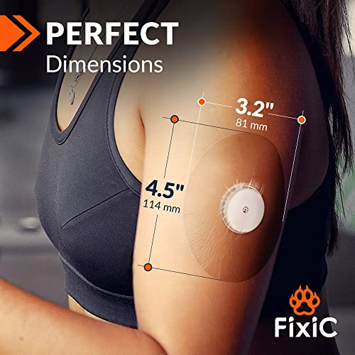 Fixic Freestyle Adhesive Patches 25 Pcs – Good For Libre – Enlite – Guardian – Waterproof Adhesive Bandages – Libre Covers – Pre-Cut Back Paper – Long Fixation For Your Sensor! (Transparent) #TOP3