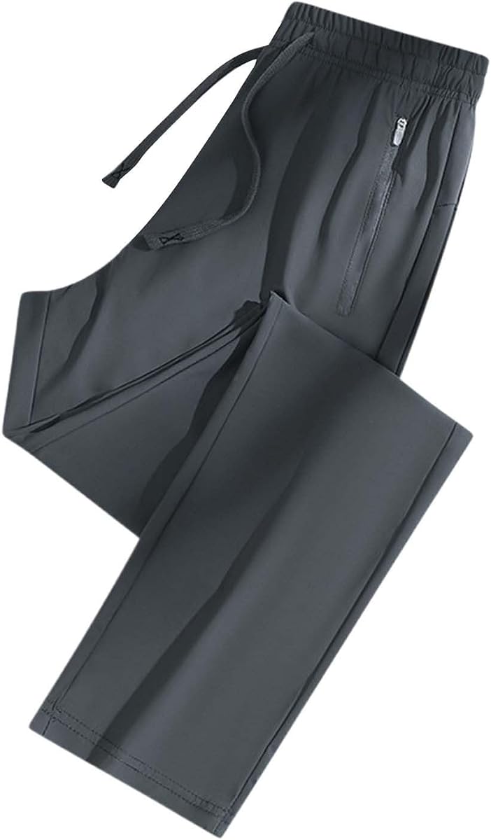 Pantalones deportivos para mujer con bolsillos con cremallera, pantalones deportivos transpirables de secado rápido, cintura elástica, pantalones de entrenamiento