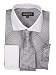 George's Small Check Pattern Fashion Dress Shirt With Woven Tie Set AH624 Silver-18-18 1/2-34-35