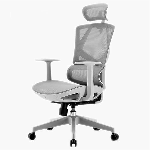 Silla de oficina de malla silla ergonómica giratoria de malla negra con soporte lumbar silla de trabajo de altura ajustable para oficina en casa