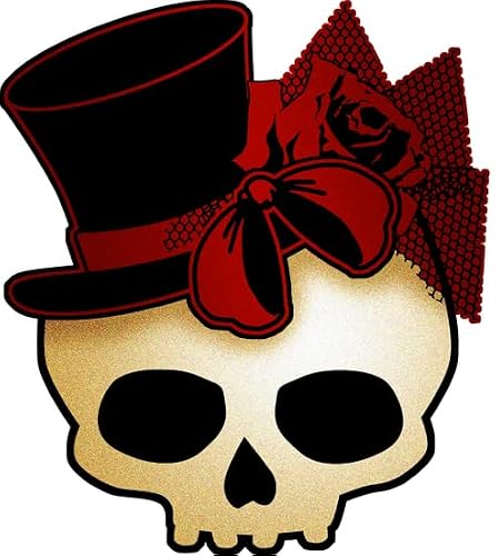 CafePress Cute Gothic Skull in Top Hat Women's Dark Pajamas Womens Novelty Pajama Set, Comfortable PJ Sleepwear