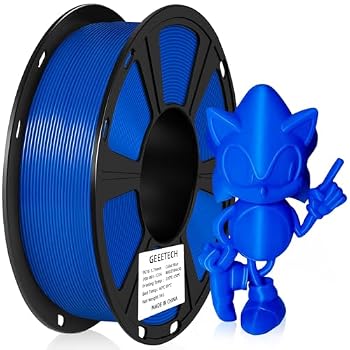 Geeetech PETG Filament 1.75mm, 1 KG (2.2lbs) Spool 3D Printer Filament, High-Toughness, ±0.02mm Accuracy, Neatly Wound & Moistureproof, Non-Clogging Non-Stringing, Fits Most FDM Printers, Blue