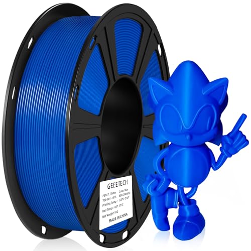 Image of Geeetech PETG Filament 1.75mm, 1 KG (2.2lbs) Spool 3D Printer Filament, High-Toughness, ±0.02mm Accuracy, Neatly Wound & Moistureproof, Non-Clogging Non-Stringing, Fits Most FDM Printers, Blue