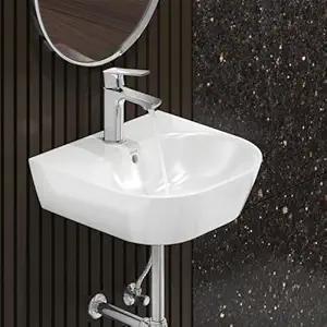 Kohler Span Round Wall mount basin, White, 341cm x 482cm x 172cm, with deck, single tap hole