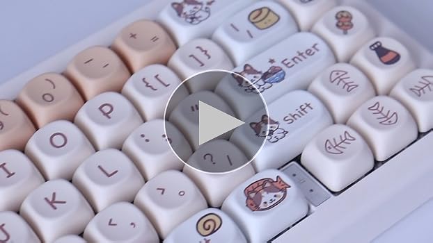 Sunzit MOA Profil Tastenkappen – 126 Tasten, PBT-Patchwork Design, Für Mechanische Tastaturen