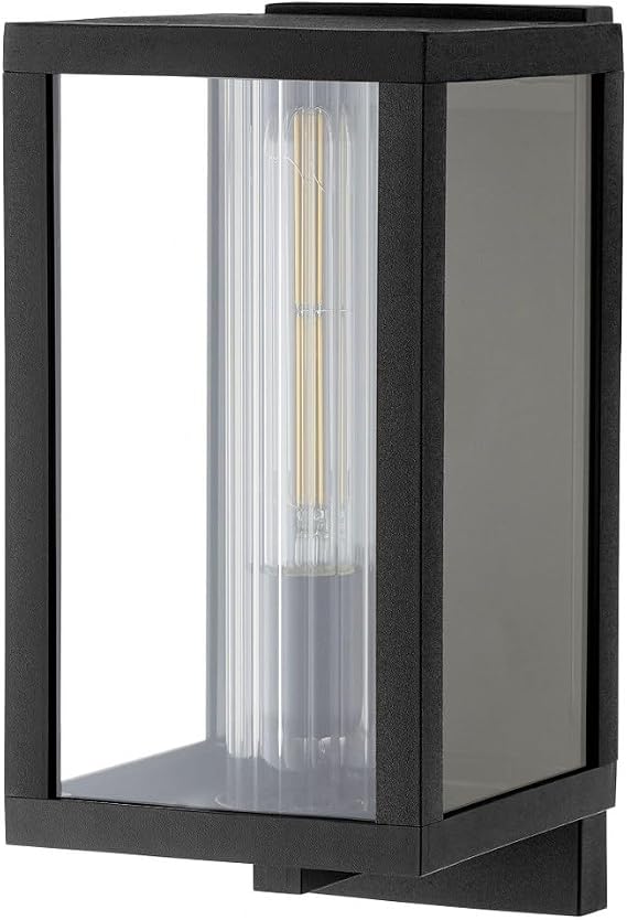 Quorum 747-12-69 Transitional One Light Wall Mount from Parks Collection in Black Finish,