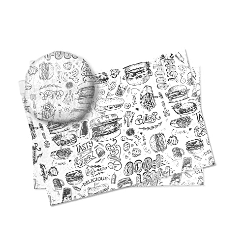 Papel Acoplado Embrulhar Lanches Hambúrguer Delivery 400un