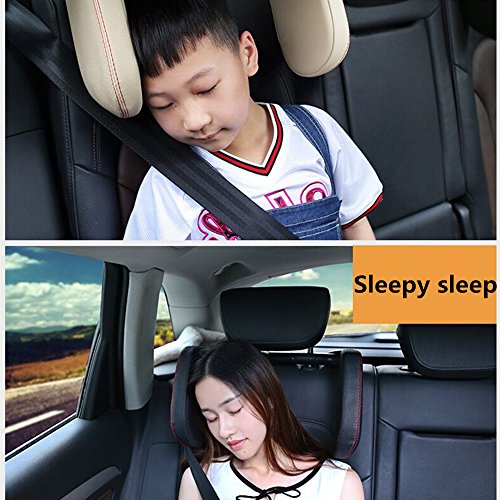 Almohada universal para cabeza y cuello de cuero para auto miniatura 3