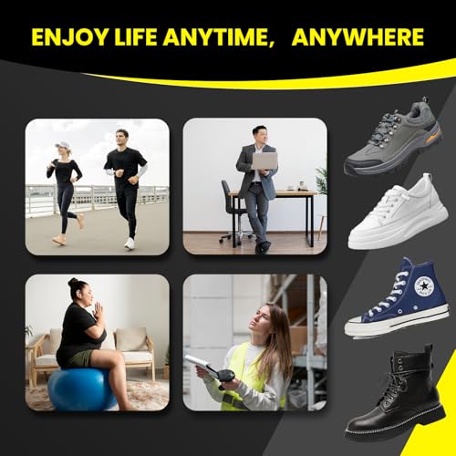 Bukihome Achilles Tendonitis Insoles for Men & Women –Insoles for Standing All Day with Heel Cushion for Heel Pain, Fatigue, Plantar Fasciitis, Heel Spur-Men 9-9.5（XL） — view 4