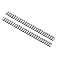 Vista 20 de uxcell 2 piezas varillas redondas de acero, 10 mm x 60 mm de acero de alta velocidad (HSS) Barra de torno herramienta, para eje, engranaje, taladro