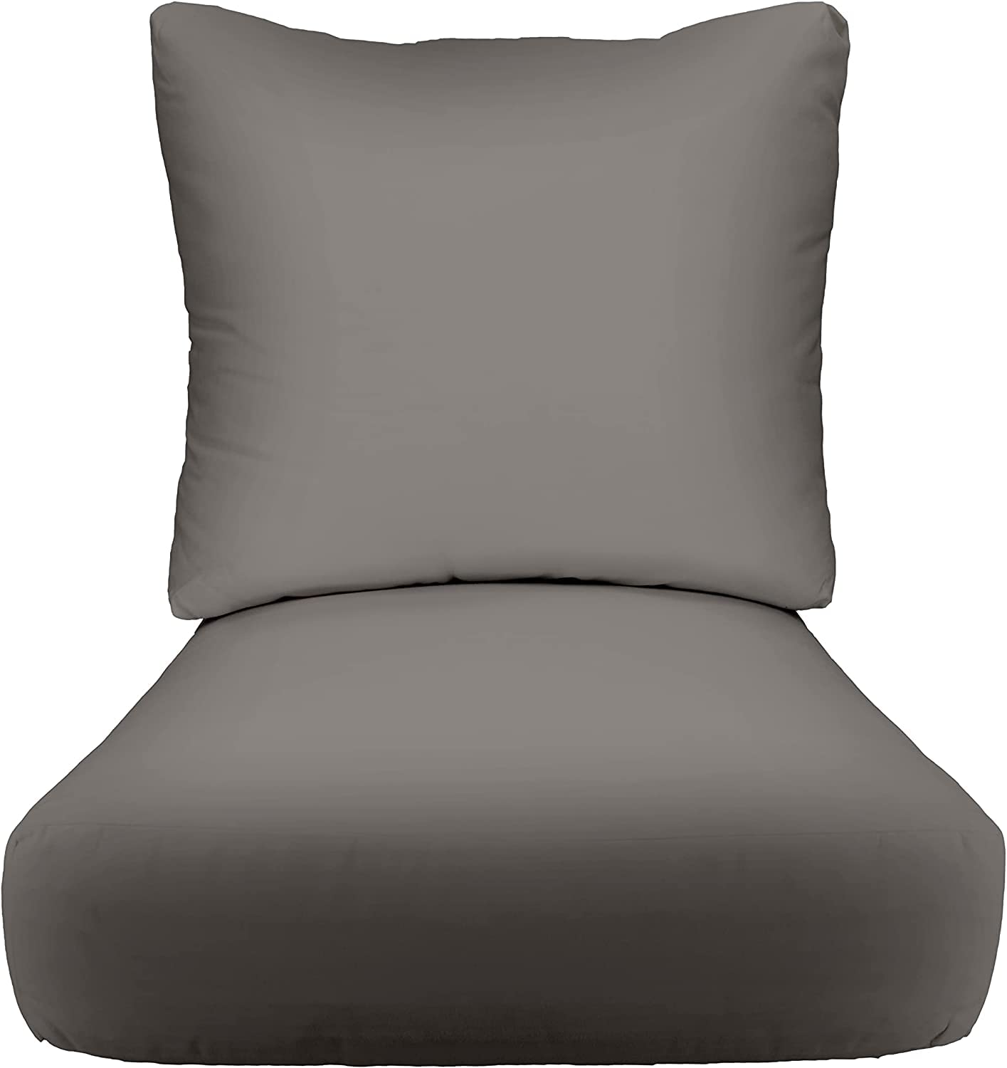 RSH DECOR: Deep Seating Cushion with Pillow Back | 23” x 26” Seat | All-Weather Spun Fabric | Water and Fade-Resistant | Outdoor Chair Cushion Set for