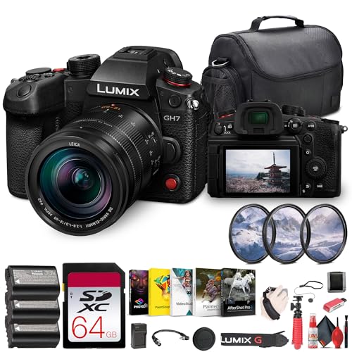 Image of Panasonic Lumix GH7 Mirrorless Camera with 12-60mm Lens | Micro Four Thirds, 4K/60P Video + 64GB Memory Card + More