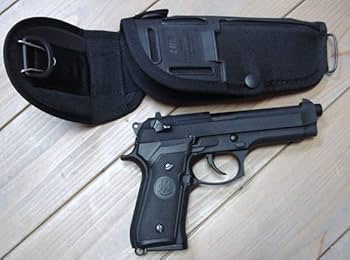 【ガスガン】美品　M92f ベレッタ　HW　黒　ホルスター　専用ローダー付 MGC] ベレッタ M92F スーパーリアルHW ブラック 固定スライド