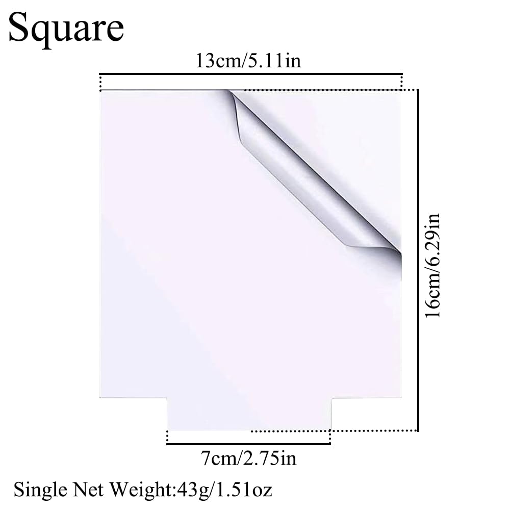 SEIWEI Acrylic Sheet Clear Cast for LED Light Base, Acrylic Light Board, DIY Blank Display Light Board for Signs, LED Light, Paintings and Crafts(Square)