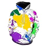 TIMEMEAN Kapuze Unisex Casual Winter Große Größen 3D Drucken Kreativ Rundhals Beiläufig Lange Mäntel