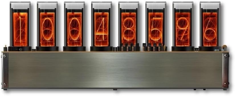Retro Nixie Tube Clock, Digital Clock,World line Change Rate Detector - with Network Control, APP Control, Alarm Clock and Timer, Automatic Sleep 12/24 Hours, Multiple Colors Adjustable