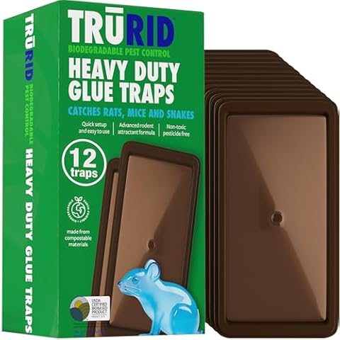 Mouse Traps Rat Trap Indoor for Home Rat Trap Heavy (12 Pack) Duty-Sticky Snake Trap- Pre-Baited Glue Traps for Rodents Cover