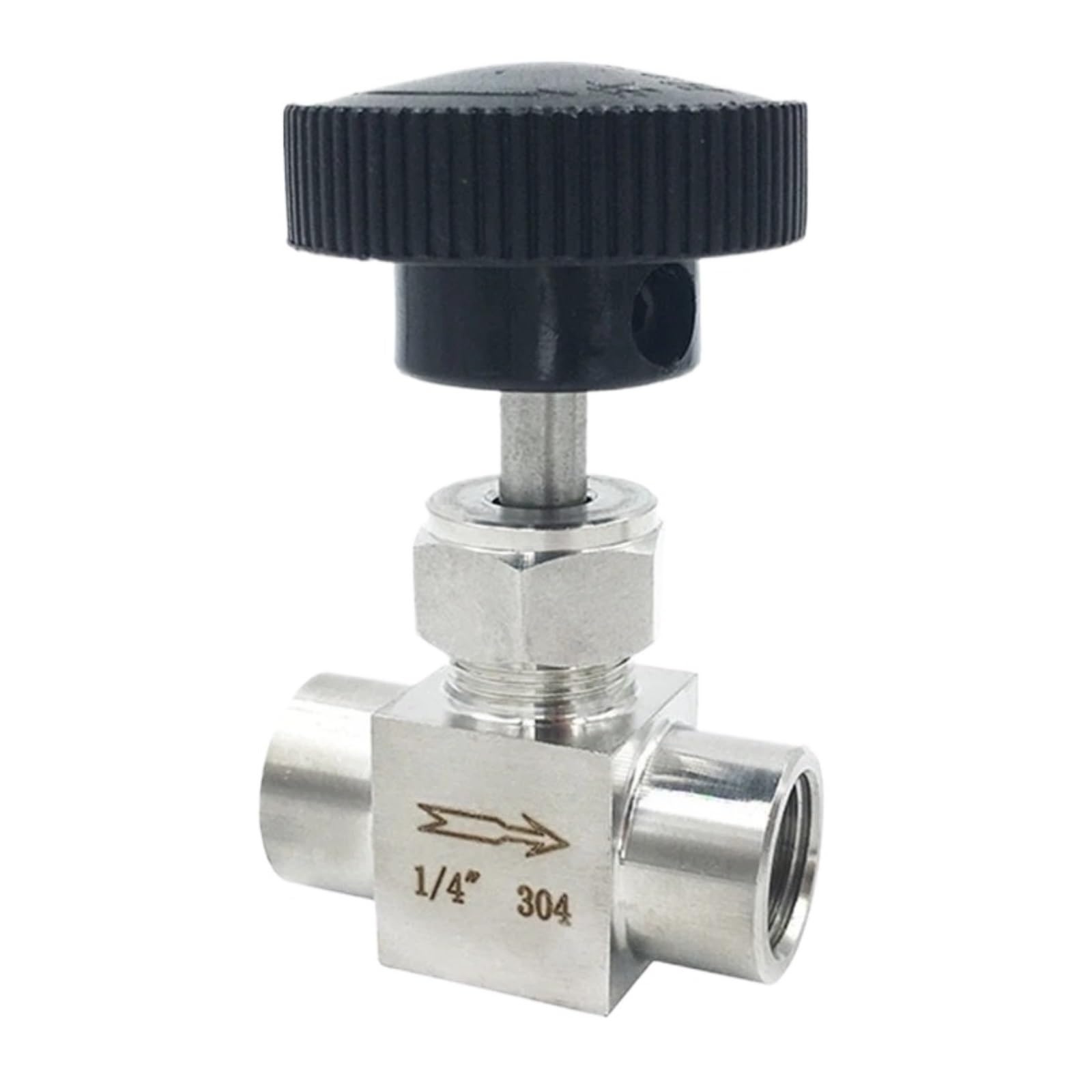 Vanne à aiguille d'arrêt filetée 1/2 BSP femelle inox 304 robinet régulateur de débit