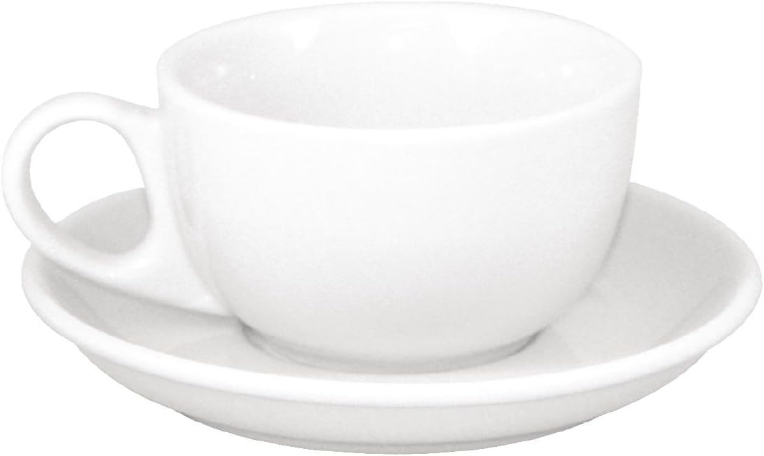 48X Athena Hotelware Cappuccino Cups and Saucers 145mm Porcelain Tea Coffee