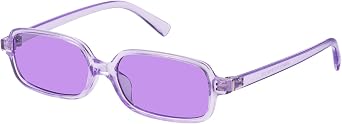 mosanana Trendy Retro Rectangle Sunglasses for Women Small Frame MS52479
