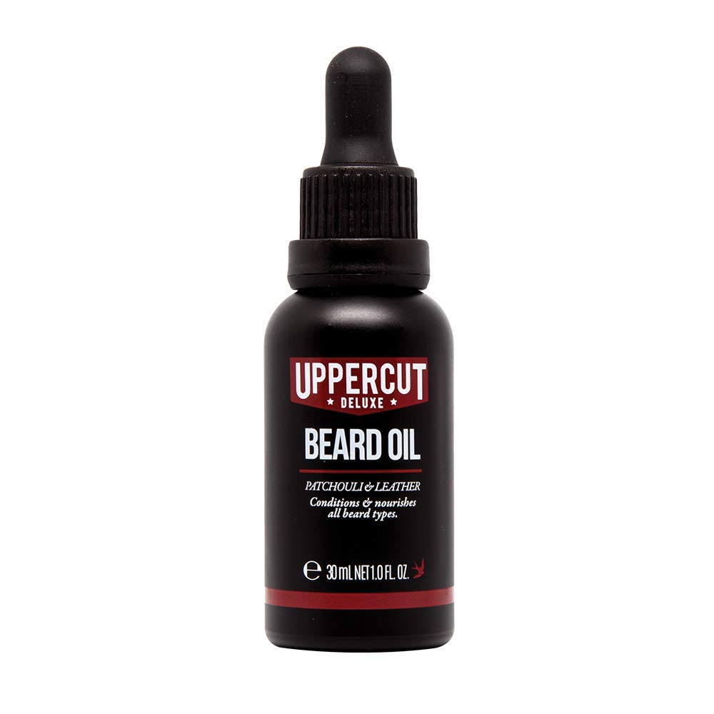 UPPERCUT DELUXE Conditioning Beard Oil, Patchouli & Leather Scent, 1 fl. oz. (Pack of 2)