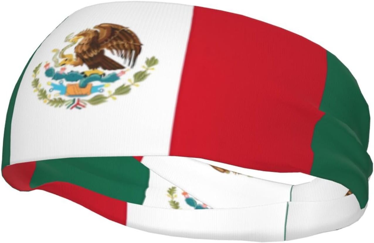Flag of Mexico Sports Sweatband – Stay Dry & Confident During Every Workout